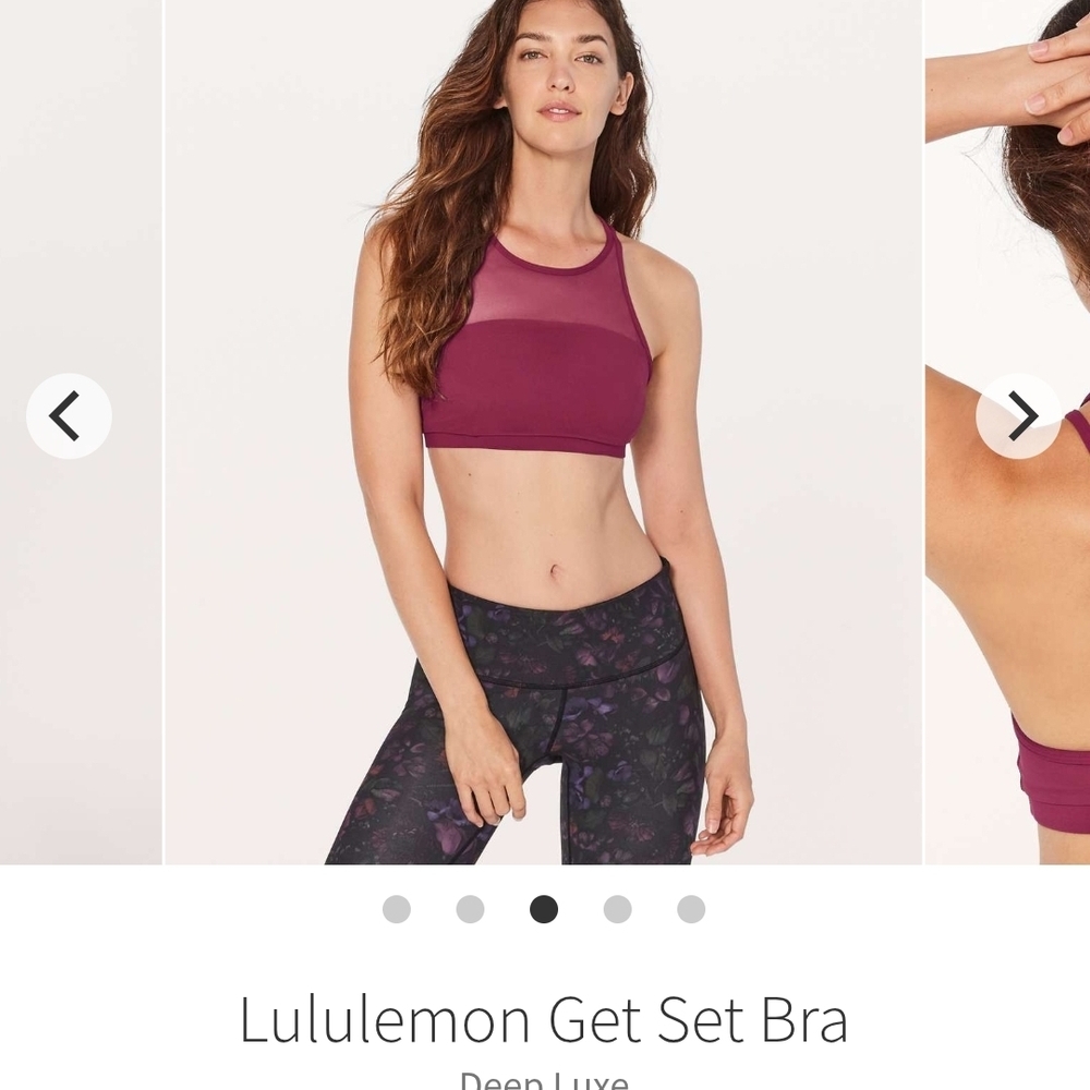 lululemon athletica Get SET Sports Bra SIZE 6